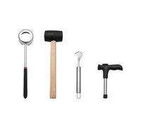 BEALIFE Set di utensili per aprire le noci di cocco, facile da usare, apriscatole per gusci cocco con soluzioni per una preparazione rapida, set utensili per tagliare la frutta, rimozione della