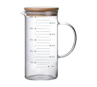 BEALIFE Tazza graduata in vetro borosilicato ad densità, elegante versatore con becco d'aquila, misurazione chiara per una comoda maneggevolezza, adatta al, 1000 ml