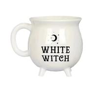 BEALIFE Tazza per pozioni da strega, adatta sia per bevande calde che fredde, capiente, resistente, elegante, rustica, versatile, per esterni, Bianco, 201-300 ml