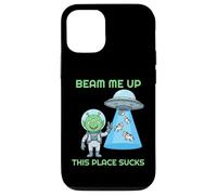Beam Me Up Questo Posto Succhia Alien UFO mucche Custodia per iPhone 12/12 Pro