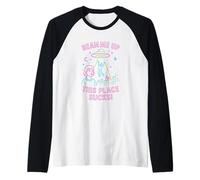 Beam Me Up This Place Fa schifo UFO City Humor Retro Space Maglia con Maniche Raglan