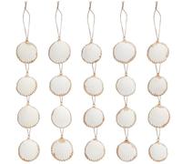BEAMARKER 20 pz Conchiglie Naturali 1.3"-1.6" piccole Conchiglie di Capesante Perforate con Corda e Finitura Galvanica per Decorazioni per L'Albero di Natale, Matrimoni, Feste In Spiaggia, Artigianato