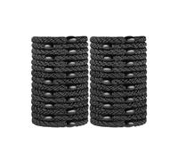BEAMARKER 30 pz. Elastici per Capelli Neri per Donna, 2.1cm, Morbidi Elastici Intrecciati per Coda di Cav, Senza Danni, Bracciale con Perline per Scuola, Ufficio, Allenamento, Viaggio, STYL