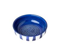 Beamel Home Piatto per grattugia in ceramica realizzato a mano Design decorativo Utensile da cucina Arte funzionale Stoviglie artigianali (costa blu, media)