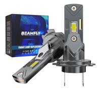 BEAMFLY H7 LED 20000lm 100W, Lampadine Per Fari Auto e Moto, Kit Lampadina 12v per Abbaglianti o Anabbaglianti, Dimensioni 1:1 Alogena, Plug and Play, Luce Bianca 6500k, 2 Lampade LED H7
