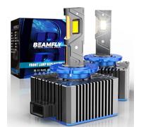 BEAMFLY Lampadina LED D1S, 130W 40000LM D1R Lampadine per Auto | Luminosità Superiore del 500%, Bianco per, Sostituiscono le Fari Anteriori Allo Xeno HID, Plug-and-Play - 2 pezzi