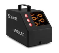 BeamZ B300LED Macchina per bolle per bambini, matrimonio/serata, con LED RGB - Ventilatore potente, doppia ruota, maniglia, telecomando, serbatoio 700 ml, ideale per feste all'aperto