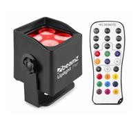 Beamz BBP44 Uplight IP65 Mini Par 4x4W 4in1 a batteria 4 Led RGBW IP65 con IR