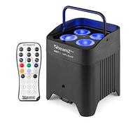 Beamz BBP54 Uplight Par 4x12W Led RGBAW-UV con batteria integrata e telecomando