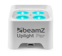 Beamz BBP90W Uplight Par 4x4W 4in1 Led RGB-UV batteria e comando IR e DMX Bianco