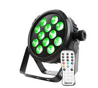 beamZ BT310 FlatPAR Effetto Luce 4-in-1 LED Disco Discoteca (12 x 8 Watt, RGBAW-UV, 4 o 8 canali DMX e stand-alone, Telecomando-IR, sensibilità regolabile, velocità impostabile)