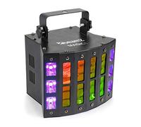 Beamz Magic 2 Derby Faro LED 4in1: Derby, R/G, Strobo ed Effetto Luce UV 9 x LED RGBWPWW da 3W Strobo: 6 x LED Bianchi da 1W 6x LED UV da 3W DMX o Standalone Programmi Nero