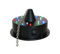 Beamz Motore 18 luci a LED per palla da discoteca alimentato a batteria, modalità audio/automatica, sfera a specchio, effetto luce DJ, sfera in PVC, sfera decorativa a specchio.