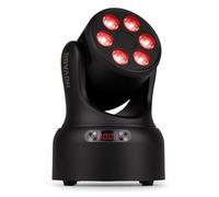 BeamZ NOVA68-BK Moving Head Wash - Luce disco compatta LED Moving Head con 6 x 8 Watt RGBW - Luce DMX, Automatica & Master/Slave - Impianto di illuminazione DJ per luci di festa, discoteca, ristorante
