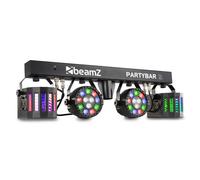Beamz PartyBar2 Barra d'illuminazione 2PAR 12x1W RGBW 2 derby DMX IR + treppiedi
