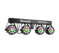Beamz PartyBar3 Barra d'illuminazione 4PAR 9x1W RGB MagicBall DMX IR + treppiedi