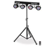 BEAMZ PARTYBAR3 effetto luce 4 par led rgb controllo dmx telecomando infrarossi