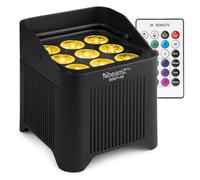 BeamZ Pro BBP48 Uplighter wireless - 9 LED RGBAW-UV da 12 W, alimentato a batteria, funzionamento 18H, illuminazione impermeabile IP65, DMX wireless, controllo app, luce par a batteria per eventi
