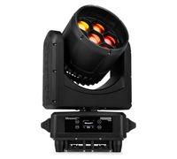 beamz Pro Nereid760 - Testa mobile per esterni, 7 LED RGBW da 60 W, zoom motorizzato (7°-46°), IP65, resistente alle intemperie, controllo DMX, luce professionale a testa mobile, luce di lavaggio a