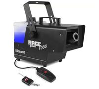 Beamz Rage 1000 Rage Macchina da Neve - 1000 Watt, Portata: Fino a 6 Metri, Capacità Serbatoio: 2 Litri, Staffa di Montaggio Regolabile, Radio-Telecomndo a Cavo