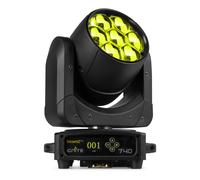 BeamZ Professional IGNITE740 Moving Head Wash 7 x 40 Watt - Faro professionale a LED con zoom motorizzato, effetto luce DMX, tecnologia di illuminazione LED, Movinghead - nero