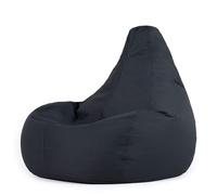 Bean Bag Bazaar Dalton Pouf Sacco, Grigio Scuro, Sedia Gaming, Poltrona Sacco con Riempimento Incluso, Tessuto Resistente All'acqua, Pouf de Esterno, Terrazza, Camera da letto, Soggiorno