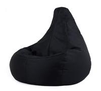 Bean Bag Bazaar Dalton Pouf Sacco, Nera, Sedia Gaming, Poltrona Sacco con Riempimento Incluso, Tessuto Resistente All'acqua, Pouf de Esterno, Terrazza, Camera da letto, Soggiorno