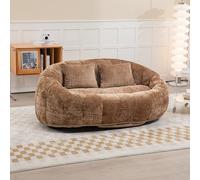 Bean Bag Divano Lazy Divano a lunga durata e comfort, sedia a sdraio High Back Bean Bag per adulti e bambini, per interni ed esterni, accogliente Floor Soft Lounge Chair (caffè ciniglia)