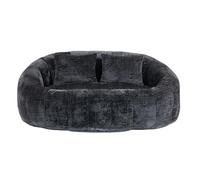 Bean Bag, Divano Lazy Sofa Durable Comfort Lounger, High Back Bean Bag Chair Divano per adulti e bambini, per interni ed esterni, accogliente Floor Soft Lounge Chair (nero ciniglia)
