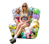 Bean Bag - Poltrona portaoggetti per peluche, pieghevole, per la cameretta dei bambini, la stanza dei giochi, la camera da , per adulti, adolescenti, casa