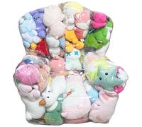Bean Bag Storage per animali di peluche Sacco di fagioli in PVC trasparente impermeabile con cerniera Imbottibile per riporre animali di peluche per organizzare le stanze dei bambini