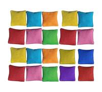 Bean Bags For Tossing - 20 Pieces Square Mini Colorful | 2 Inch Small Throwing Bags Set | Soft Cornhole Sack Game, Play For Kids For Parties