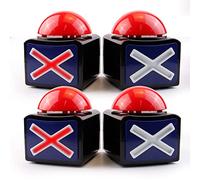 BEAN LIEVE Buzzer Game Show Buttons - Confezione da 4 cicalini di Risposta con Luce e Suono di Allarme, cicalini per Quiz in Quiz Got Talent e faida familiare