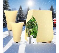 beanicus Protezione invernale per piante, 3 pezzi, protezione antigelo, protezione per piante, riutilizzabile, con chiusura lampo e corda, 120 x 80 cm x 2 pezzi, 120 x 180 cm, 1 pezzo