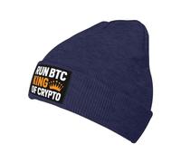 Beanie Berretti Esegui BTC King of Crypto Beanie Hat Multifunzione Slouch Beanie Hat Design Moderno Beanie Elastico per Dormire, Chemio, Ciclismo