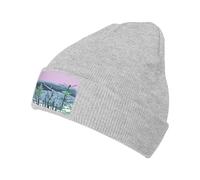 Beanie Berretto Uomo Great Smoky Mountains National Park in Tennessee And in The Winter Gray Berrettos Invernale Leggero Beanies Hat Traspirante Cappelli Beanie Uomo per Moto Ciclismo Adulti