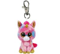 Ty Fantasia-T36619 Beanie Boos Fantasia Anello Porta Chiavi Clips-Unicorno occhioni e Corno Dorati Glitter-Il Peluche con Gli Occhi Grandi scintillanti-12 Cm-36619, Multicolore, S, TY36619