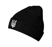 Beanie Cappelli Coat of Arms of Ukraine Berretto Teschio Morbido Invernale Bici Cappello, per Donna, Ciclismo, Dormire, 56-62cm