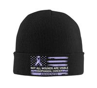 Beanie Cappelli Not all Wounds Are Visible Esophageal Cancer Awareness Unisex Cappello Lavorato Morbido Cuffia da Notte per Correre Sci Bici