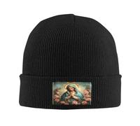 Beanie in Maglia Our Lady of Guadalupe Mother of God Vertical Holly Mary Blessed Virgin Mary Berretto da Uomo Moda Morbido Cappelli per Sci Snowboard Arrampicata