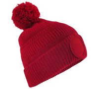 Beanie In Pile Con Toppa Per Fan Beechfield In Poliestere Riciclato Con Pompon