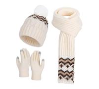 Beanie invernale | Donne Set di guanti per sciarpa da cappello da berretto inverno, addensato a prova fredda per la neve da cammino da sciopero di cammino all'aperto per il giorno freddo quotidiano