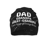 Beanie Lavorato Dad Grandpa Great Grandpa I Just Keep Getting Better Funny Berretto Teschio Morbido Traspirante Cappello Sportivo Running, per Spiaggia, Dormire, Escursionismo, 56-62cm