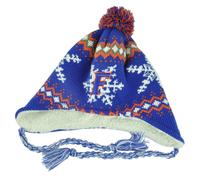 Beanie Peruviano Con Orecchie A Fetta Jingle Pom Tassels Florida Gators Blu