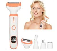 Beanify Rasoi elettrici con display a LED per donne e uomini, rasoio da donna 2025 Wet/Dry, 4 in 1, senza fili, con impermeabilità IPX7, liscio e setoso, portatile, set per la toelettatura del bikini