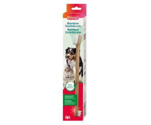 BEAPHAR Bamboo Toothbrush spazzolino da denti in bambù a doppia faccia per cani e gatti