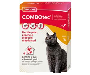 Beaphar Combotec Spot on Gatto 3 pipette - Antiparassitario per gatti - 1° ORDINE? scegli lo sconto BZR5 / BZR20 + 200 punti fedeltà