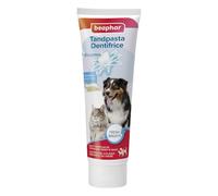 BEAPHAR - Dentifricio per cani e gatti - controllo della placca dentale e del tartaro - senza risciacquo - alito fresco - pulizia completa - gusto fegato - con enzimi - senza coloranti - tubo da 100 g