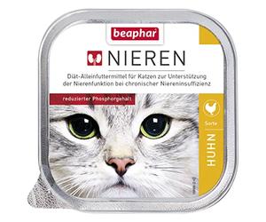 beaphar - Dieta renale per gatti - Alimento completo dietetico per supporto renale per insufficienza renale - Ridotto contenuto di fosforo - Con prezioso olio di salmone - Pollo - 1 x 100 g