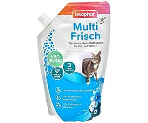 beaphar, neutralizzatore di odori di Gatti “Multi Fresh, per Una ventata d’Aria Fresca”, prolunga la Durata della lettiera per Gatti, Profumo di Aria Fresca, 400 g